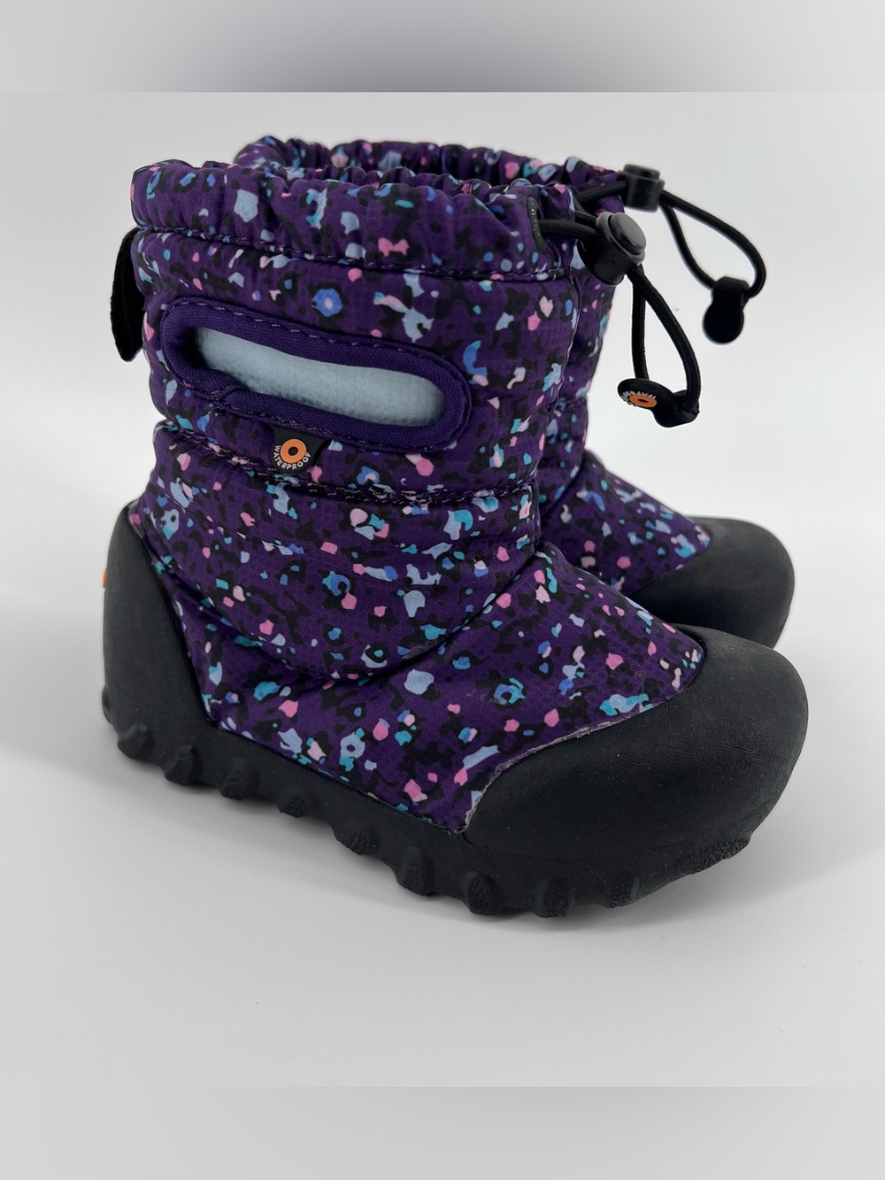 BOGS B-Moc Snow Little Textures Boots Kids 9 Purple Waterproof Winter Snow Water